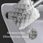 Wall-mounted Toilet Brush Punch-free Space Aluminum Toilet Brush No Dead Angle Toilet Brush Bathroom Cleaning Tool