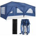 Pavilion Popup Gazebo 3x6m Waterproof Folding Gazebo Tent Party Tent with 4 Side Panels 6 Sandbag UV 50+ Height Adjustable 2-3M