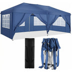 Pavilion Popup Gazebo 3x6m Waterproof Folding Gazebo Tent Party Tent with 4 Side Panels 6 Sandbag UV 50+ Height Adjustable 2-3M