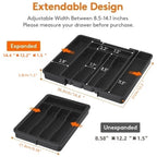 1pcs Silverware Organizer - Expandable Kitchen Drawer Organizer, Adjustable Utensil Organizer, Cutlery Tray for Forks, Knives,