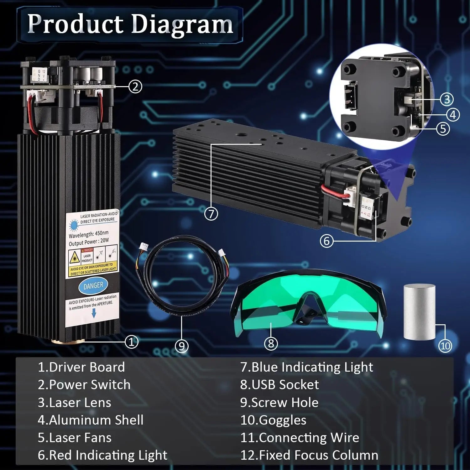 500W 3020 plus CNC Wood Router Laser Engraving Milling Cutting Machine GBRL Control 220V High Precision