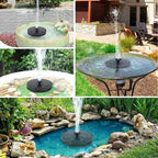 Solar - Powered Floating Fountain Pumps in 13cm, 16cm, 18cm Sizes: Ideal for Bird Baths, Garden Pools & Pond Decor
