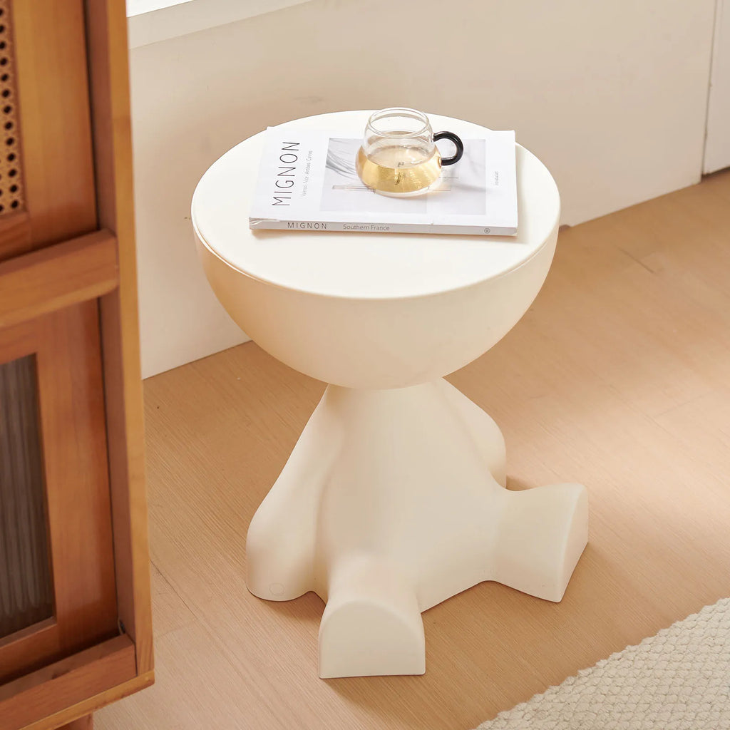Modern Round Matte Coffee Table - Side Table & Nightstand