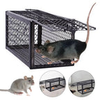 Self-locking Trap Catcher Mouse Rat Bait Mice Live Box Mice Trap Cage Reusable Catch Rat Implement Trap Rat Cage Iron Cage