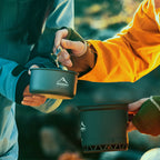 Outdoor Camping Pot 1.3L 2.3L Cookware Outdoor Cooking Kettle Set Heat Cooker Travel Tableware Tourist Kitchen Utensil Equipment