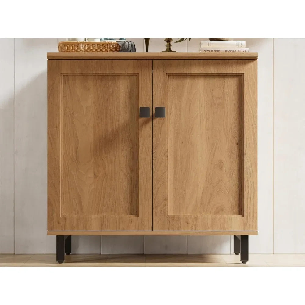 Buffet Sideboard Cabinet Farmhouse Modern 3 in1 Storage Cabinet with Adjustable Shelves for Kitchen, Coffee Bar, Living Room