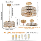 Luxury Pendant Light Crystal LED Chandelier Nordic Home Decor Ceiling Lamp Modern Kitchen Island Dining Living Room Fixture Lum