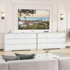 9 Drawer White Dresser for Bedroom with Deep Drawers, Large Dressers & Chest of Drawers Handle Free