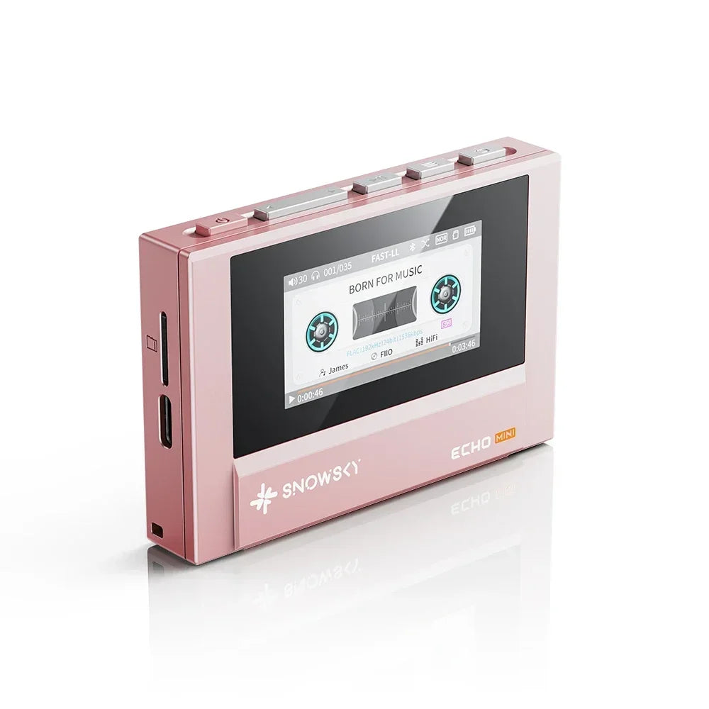 New Fiio Snowsky Echo Mini Wireless Bluetooth Mp3 Mini Walkman 8GB Custom Support Dsd Retro Portable Bluetooth Player Music Gift