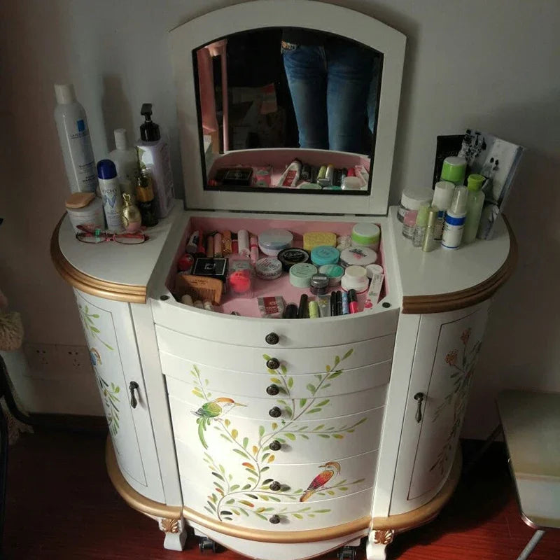 Cabinet Drawers Dresser Eithe Girl Modern Nordic Dressing Makeup Storage Table Luxury Wooden Comoda Pra Quarto Unique Furniture