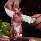 Kitchen butcher boning knife - Hand-forged - Practical type - Japanese chef's knife for cutting fish, fruits, and steaks - Set