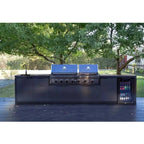 Customized Industrial Compact Outdoor Kitchen Set Gas Grill & Storage Cabinet for Small Patio & Apartment Balconies