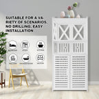 Bathroom Floor Cabinet,Waterproof FreeStanding Bathroom Storage Unit with Daily Use Layer and Cupboard Double Door,Multi-purpose