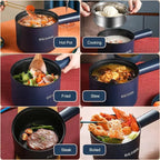220V Multifunction Cooker Household Single/Double Layer Hot Pot Electric Rice Cooker Student Dormitory Mini Non-stick Pan Pots