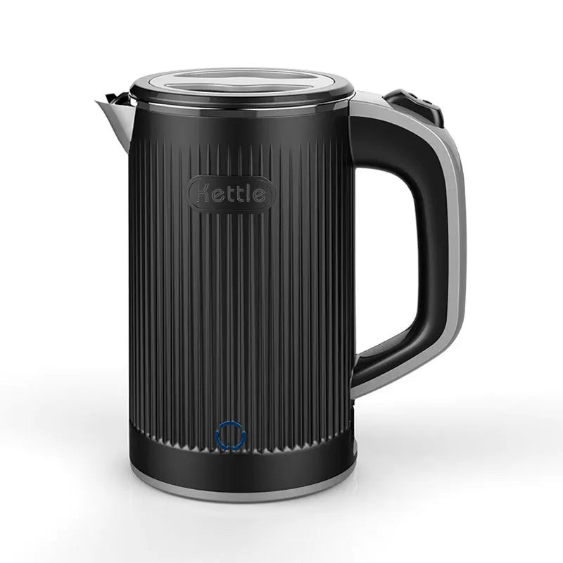 110V/220V Portable Electric Kettle Home Double-layer Stainless Steel Quick Water Boiler Travel Kettle Automatic Power Off 600W
