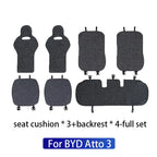 For BYD Atto 3 / Yuan Plus Tang Han Dolphin EV 2022 2023 2024 Seat Covers, Linen Cushion Breathable Pad Car Seat Mat Protector