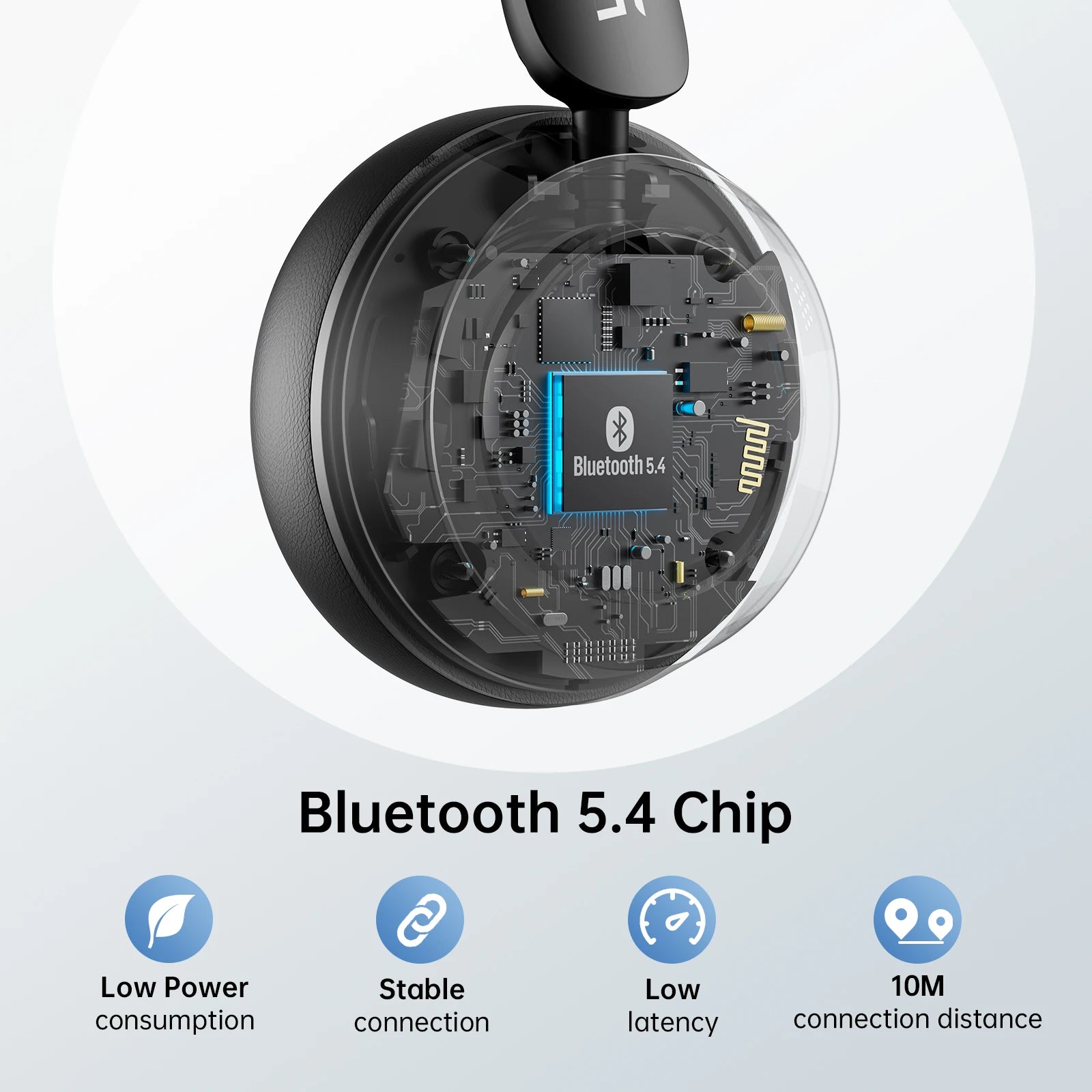 EKSA H35 Wireless Headphones Bluetooth 5.4 Headset For Call Center Office  25H Long Life Noise Cancelling Mic