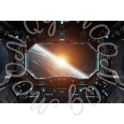 MOON.QG Baby Shower Boy Birthday Party Universe Cockpit Backgrounds for Photographs Spaceship Backdrop Photo Studio Photozone