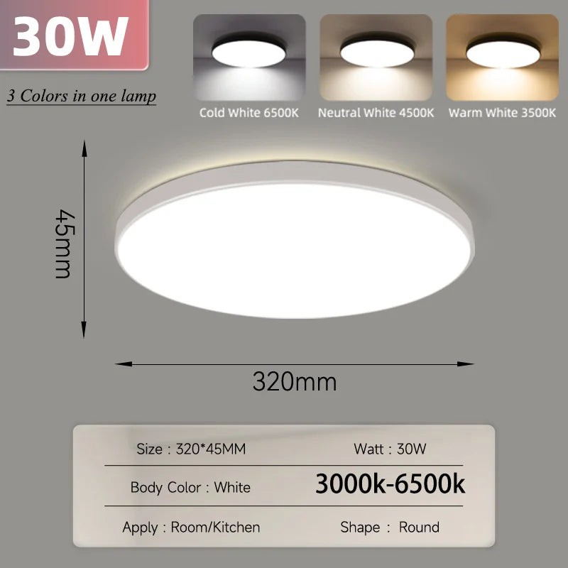 Smart LED Ceiling Light with Remote Control