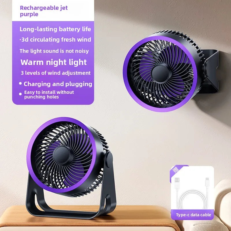 2025 New Multifunctional Electric Fan Circulator Wireless Portable Hom