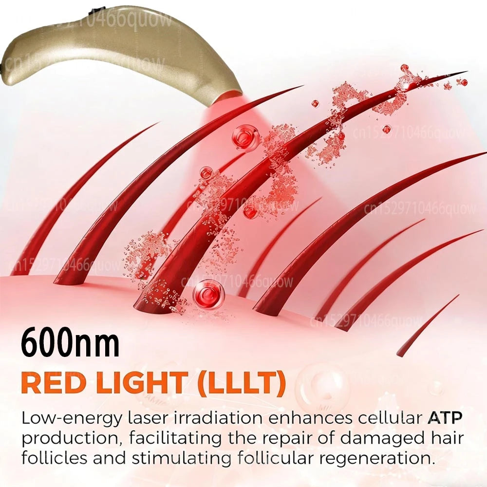 LED Triple Light Scalp Care Growth Hair Regrowth Device Anti Hair Loss Machine Thinning Scalp Stress Relief Follicle Activation