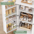 72" Tall Kitchen Pantry Storage Cabinet, Kitchen Hutch Cabinet with Doors and Shelves, Modern Food Pantry with 2 Drawers
