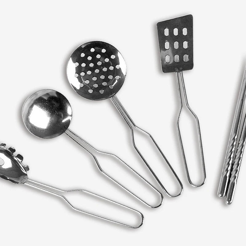 Kitchen Pretend Play Accessories Toys with Stainless Steel Cookware Pots and Pans Set,Cooking Utensils, Gifts Learning Tool