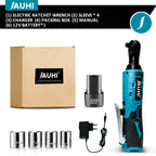 JAUHI 12V Cordless Electric Wrench 3/8'' Right Angle Ratchet Wrench Angle Drill Screwdriver Removal Screw Nut Car Repair Tool