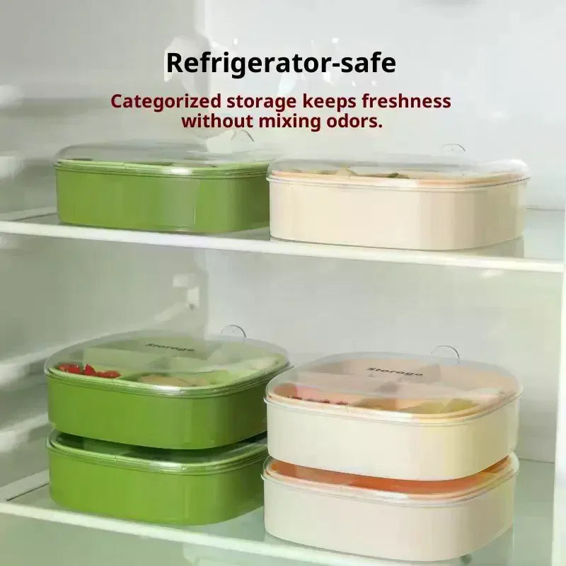 Kitchen Onion Garlic Ginger Preservation Box Refrigerator Freezing Separator No Odor Cooking Storage Box Sealed Drainage Storage