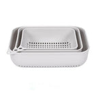 Kitchen Storage Drain Basket Three-piece Creative Home Washing Vegetable Basket Plastic Fruit Basket Storage Basket Housewares
