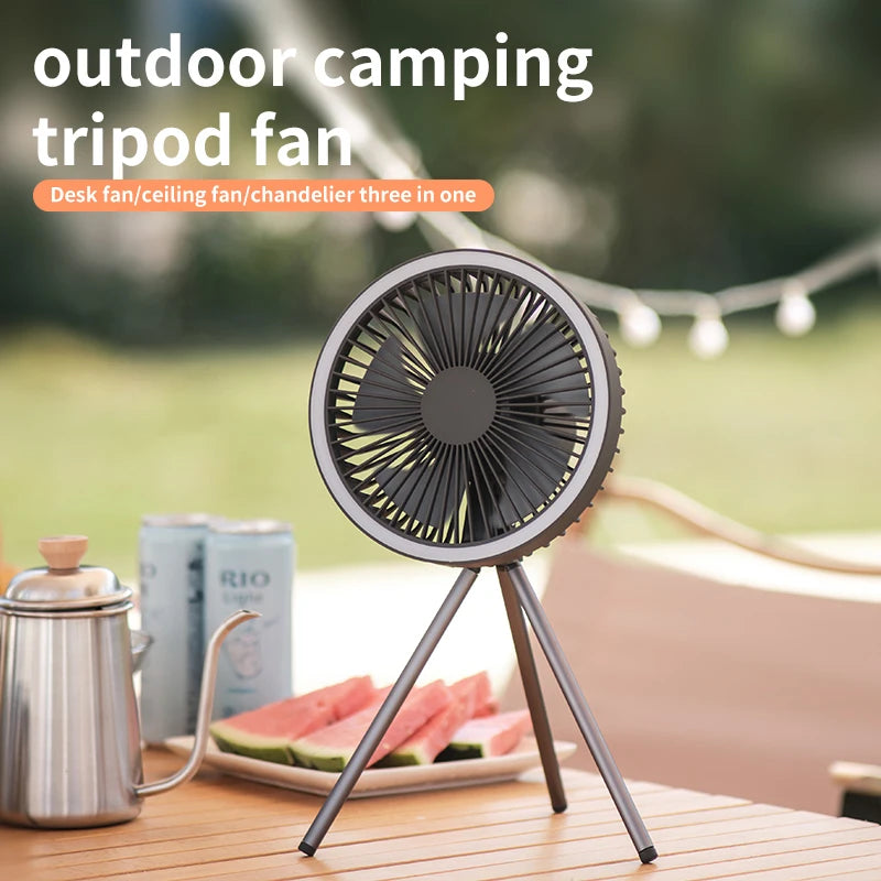 10000mAh Camping Fan Rechargeable Desktop Portable Circulator Wireless