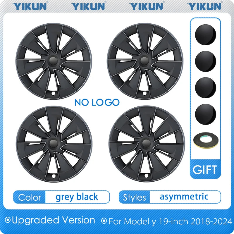 4PCS Hub Cap for Tesla Model Y 19 Inch New Car Wheel Cover Replacement Performance Automobile Full Rim Car Accessories 2018-2024