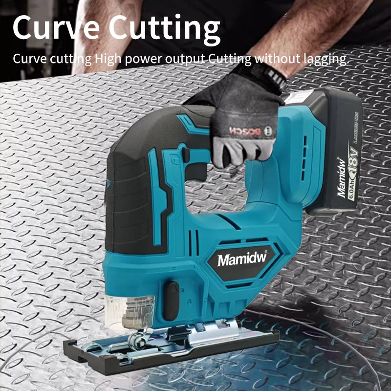 Mamidw 340W Brushless Jigsaw Electric Jig With Saw Blade Cordless Barrel Handle Jigsaw Portable Carpenter For Makita Battery PIN