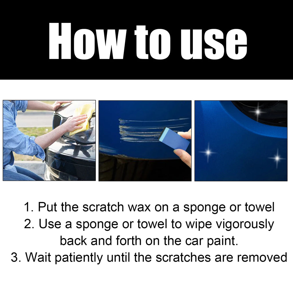 120ml Car Scratches Repair Polishing Wax with Wipe Cloth & Sponge Auto