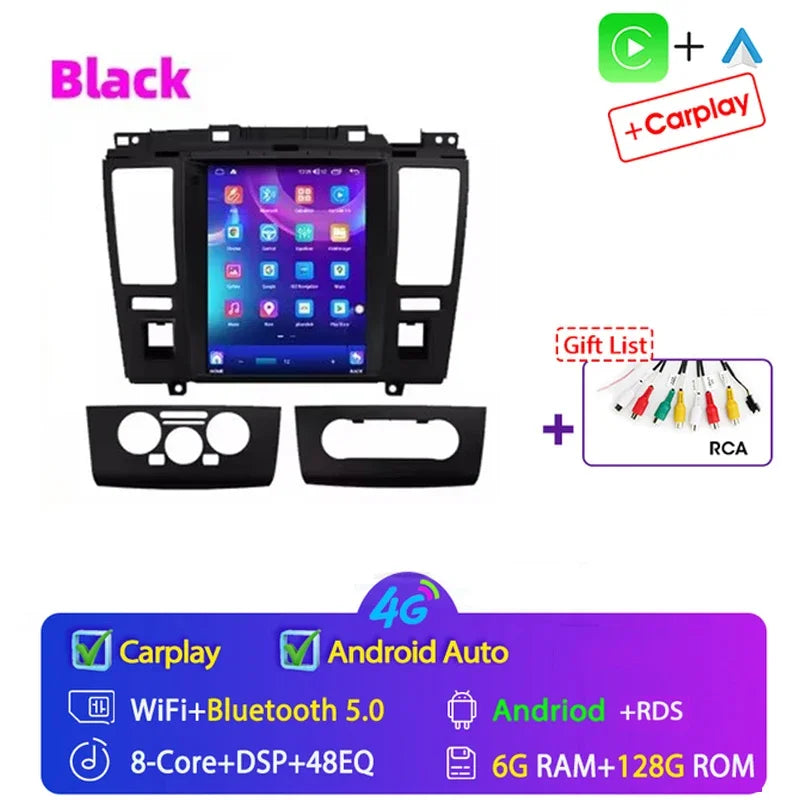 For Nissan Tiida Versa 2004 2005 - 2013 for Tesla Style 9.7" Android 15 Car Android auto Wireless Carplay Radio GPS Navi NO DVD