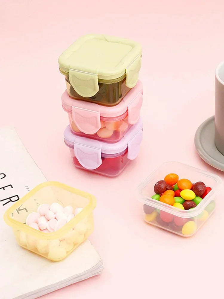 3PCS  Kitchen Storage Box Small Plastic Containers Food Storage Container Moisture-Proof Airtight Refrigerated Heating