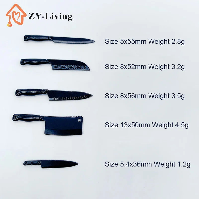 1 Set Doll House Mini Kitchen Knife Cooking Utensils Model for Dollhouse Kitchen Furniture Decoration Accessories Toy