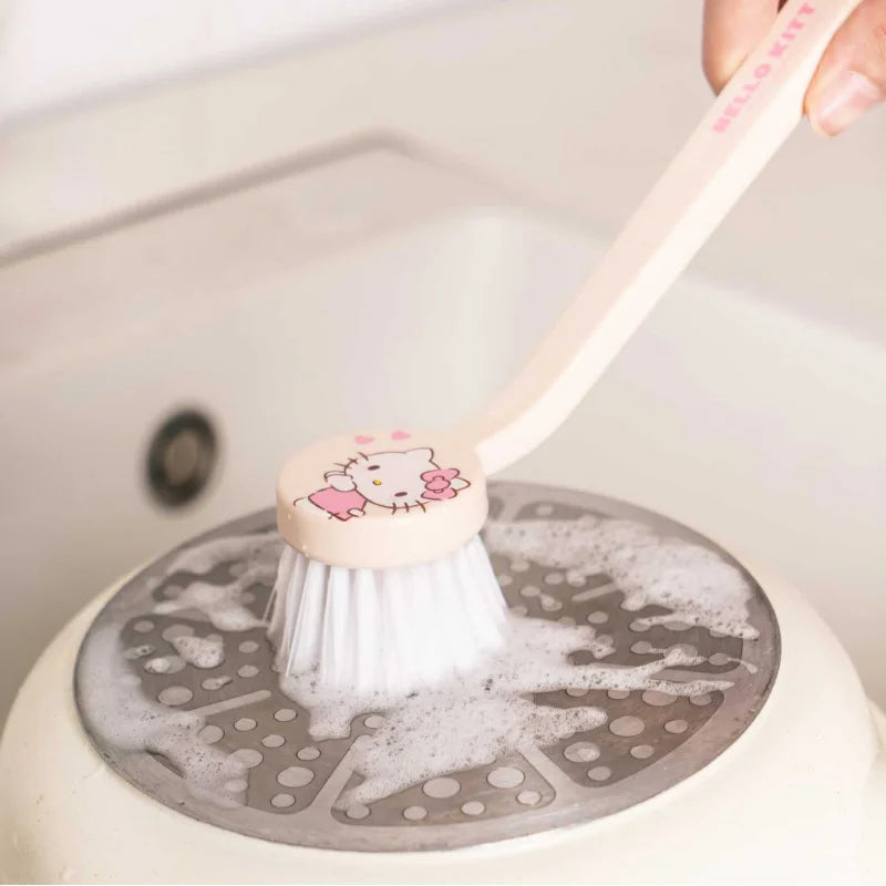 Hello Kitty Kuromi Kitchen Pot Scrubber  Dishwashing Wonder  Soft-Bristled Long-Handled Pot Scrubber for Home Use