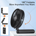 Opolar 10000mAh Handheld Mini Fan Foldable Camping Fan Silent Strong W