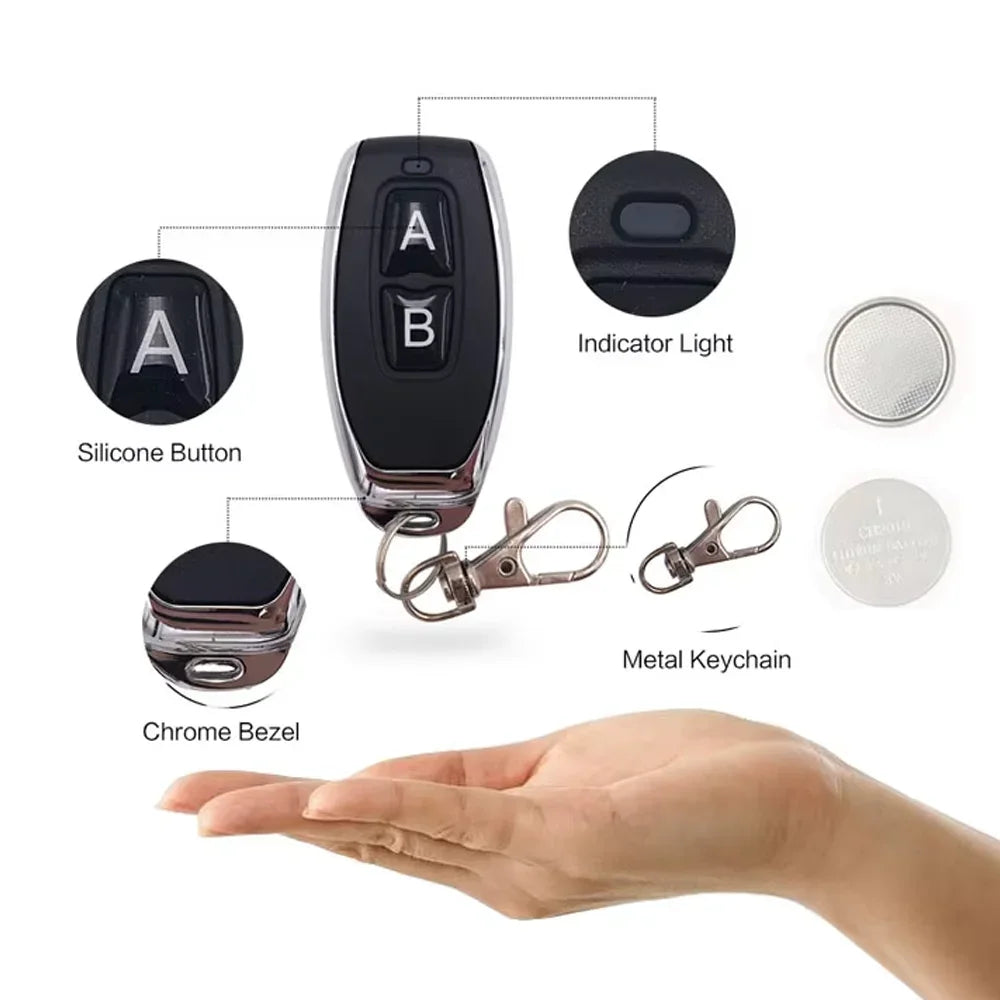Rf 433Mhz Wireless Remote Control Switch AC110V 220V 230V 10A 2300W 2CH Relay Receiver Remote Control for Lights garage door