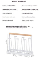 Household Metal Wooden Bar Rack Kitchen Storage Drying Rack Tea Cups Placed On Table Desktop Cups Organize Iron Storage Drainage