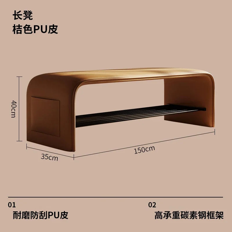 Entrance Hall Shoe Changing Bench Porch Shoe Cabinet Bench Integrated Entrance Shoe Changing Bench Bedroom Benchs