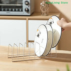 Stainless Steel Dish Holder Kitchen Bowl Dish Organizer Home Cutlery Dishes Pot Lid Rack Household Dish Rack Kitchen Accessories