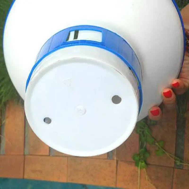 8 Inch Deluxe Large Swimming Pool Cleaning Tools Chlorine Dispenser Blue White Floating Swim Pool Tool Tablet Auto-Supplier