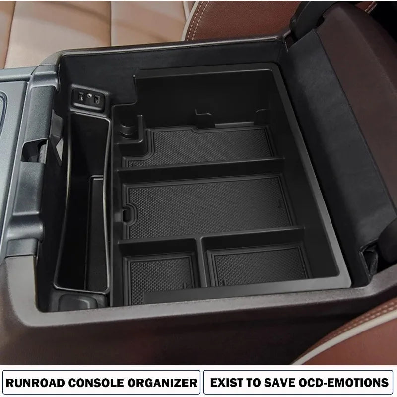 Upgraded Console Organizer Tray Compatible with Chevy Silverado/GMC Sierra 1500(2014-2018) and Silverado/Sierra 2500/3500HD(2015