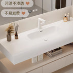Bathroom Furniture Skin Sensor Bathroom Vanity Cabinet With Sink And Mirror Integrated Arc Washing Table Combination To Wash