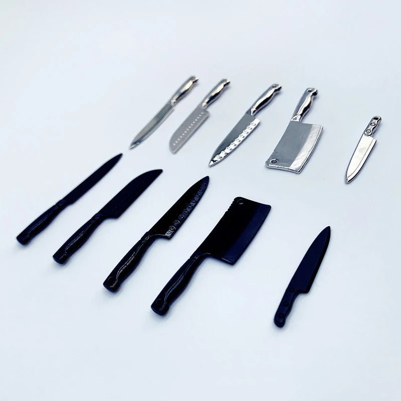 **1pc new 1/12Dollhouse Mini Knives Model Dollhouse Kitchen Cooking Utensils Accessories Children's Pretend Play Toys"