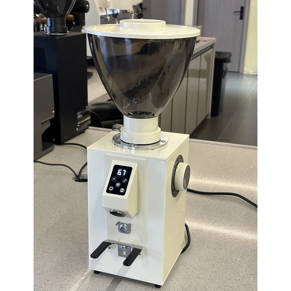 GZZT TCG64 Electric Coffee Bean Grinder 64mm Flat Burr Quantitative Grinding Maker Espresso Grinder Coffee Mill 220V 110V