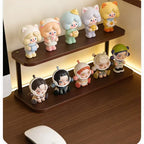 Versatile 2 Level Wooden Storage Rack For Kitchen And Tea Room, Decorative Desktop Multilayer Storage Rack Countertop Organizer