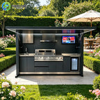 Modern Outdoor Kitchen Cabinets All-weather Use Aluminum Outdoor Kitchen Bbq Outdoor Kitchen